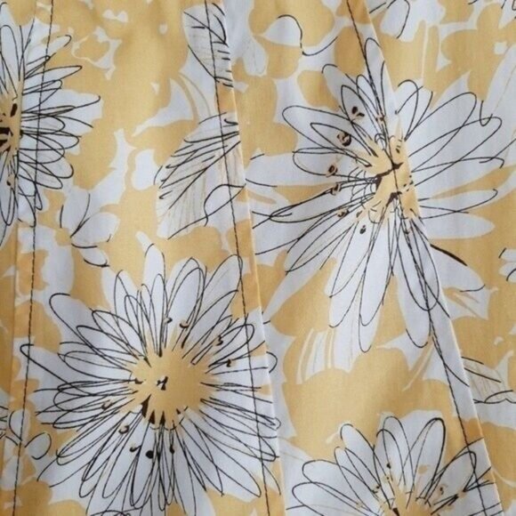 RW&CO Strapless Floral Mini Dress Yellow & White Sz 10 Flawed - Picture 10 of 12